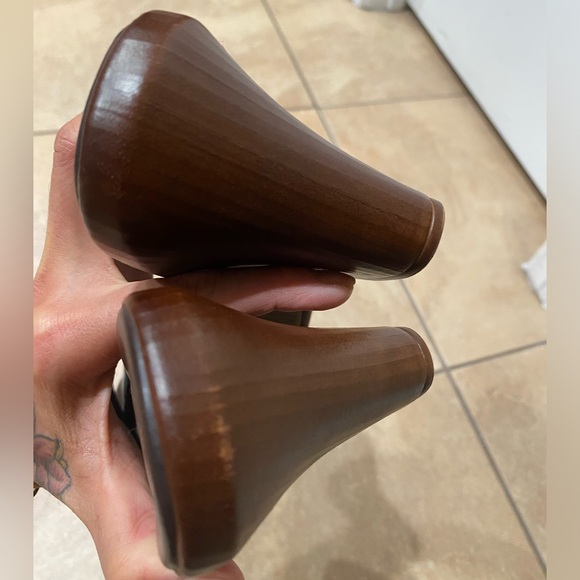 Nine West Cork Wedge Lightweight Strappy Leather Sandals Made In Italy Sz8 - Picture 4 of 13